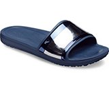 crocs 2019 pe donna multi-navy-and-navy-womens-crocs-sloane-metalblock-slide- 205358 4jd is