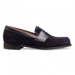 joseph cheaney 2019 pe uomo cheaney hayden penny loafer in navy calf leather navy suede p955 6772 thumb