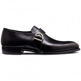 joseph cheaney 2019 pe uomo cheaney kensal plain buckle monk shoe in black calf leather p918 6361 thumb